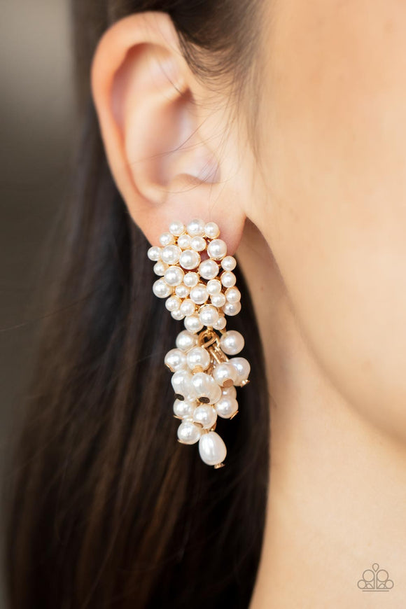 Fabulously Flattering - Gold Post Earrings - Paparazzi Accessories