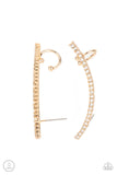 sleekly-shimmering-gold-post earrings-paparazzi-accessories