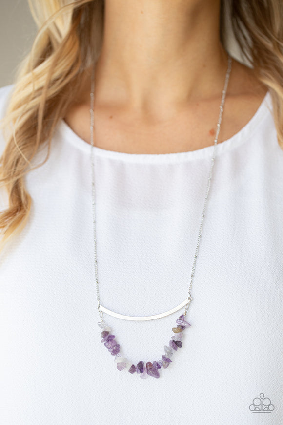 Pebble Prana - Purple Necklace - Paparazzi Accessories