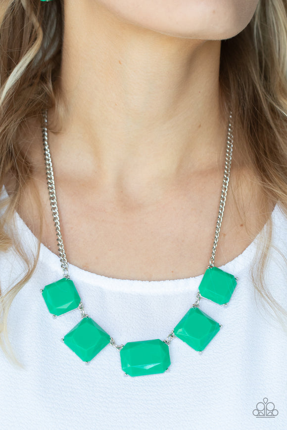 Instant Mood Booster - Green Necklace - Paparazzi Accessories