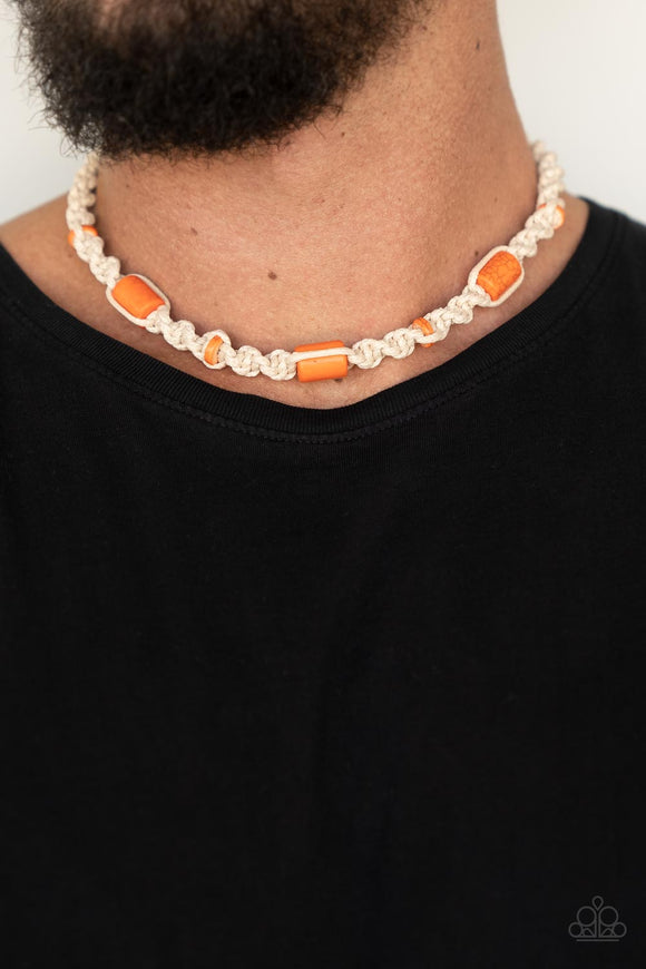 Explorer Exclusive - Orange Necklace - Paparazzi Accessories