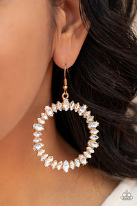 Glowing Reviews - Gold Earrings - Paparazzi Accessories
