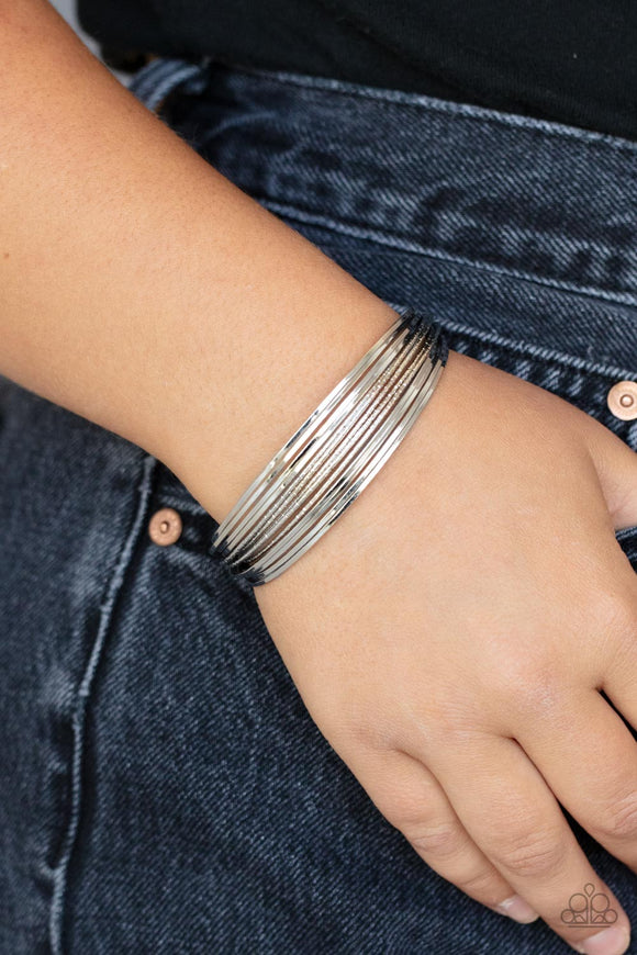 This Girl is on WIRE - Silver Bracelet - Paparazzi Accessories