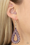 The Works - Purple Earrings - Paparazzi Accessories