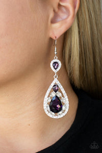 Posh Pageantry - Purple Earrings - Paparazzi Accessories