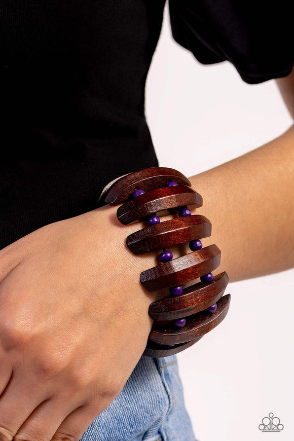 Bora Bora Bauble - Purple Bracelet - Paparazzi Accessories