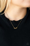 Dainty Dalliance - Brass Necklace - Paparazzi Accessories