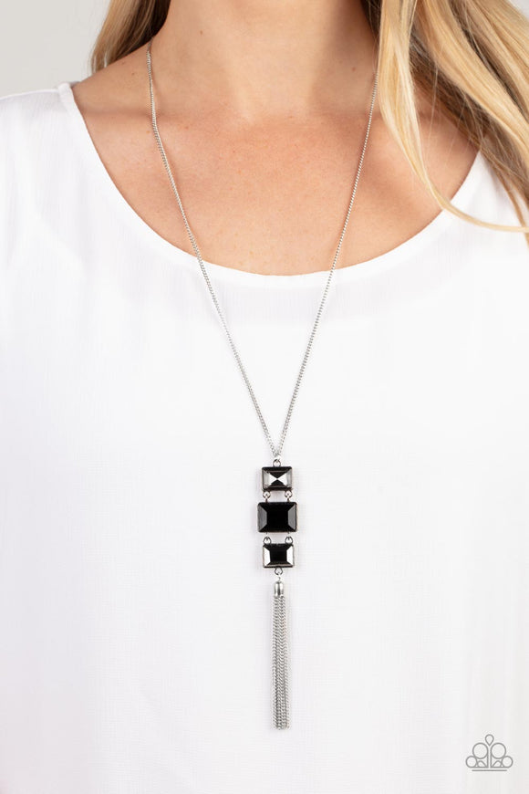 Uptown Totem - Black Necklace - Paparazzi Accessories