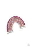 somewhere-over-the-rhinestone-rainbow-pink-hair clip-paparazzi-accessories