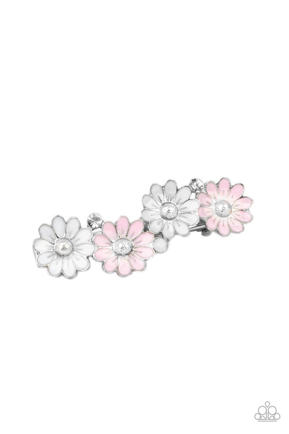 Ok-BLOOMER - Pink Hair Clip - Paparazzi Accessories