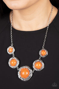 The Next NEST Thing - Orange Necklace - Paparazzi Accessories