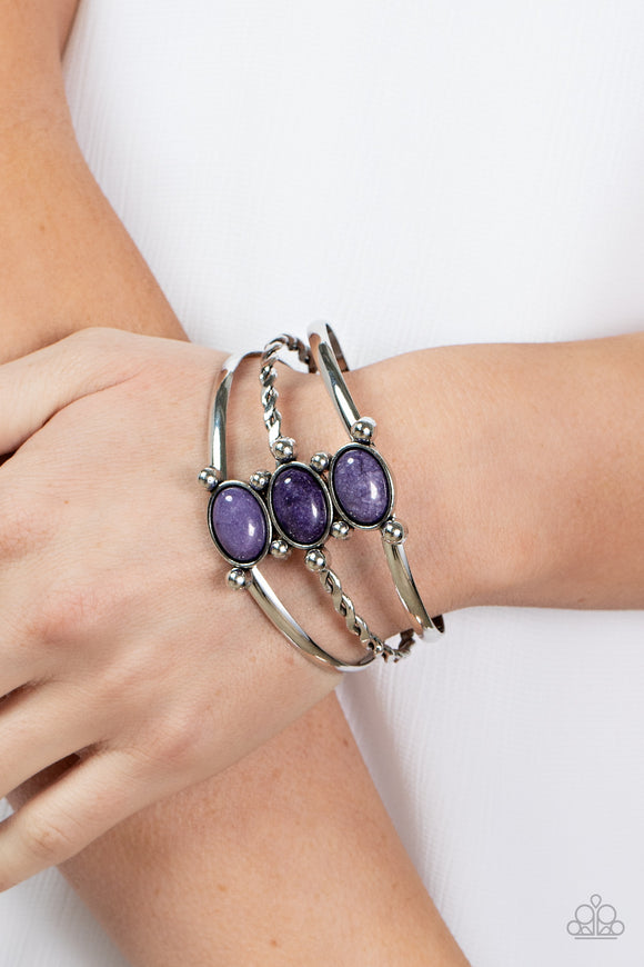 Extra Earthy - Purple Bracelet - Paparazzi Accessories