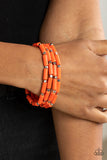 Radiantly Retro - Orange Bracelet - Paparazzi Accessories