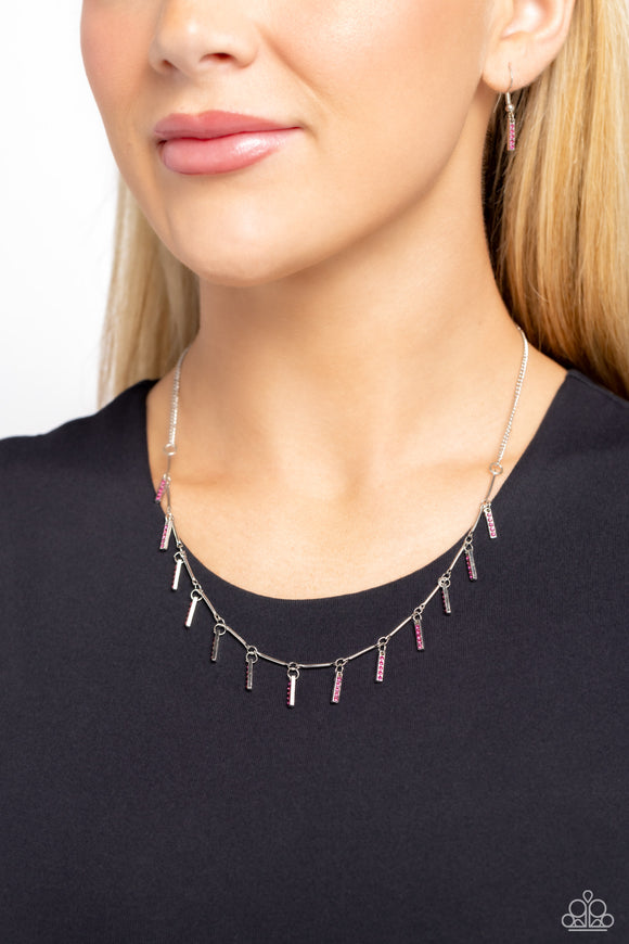 Metro Muse - Pink Necklace - Paparazzi Accessories