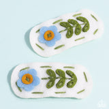 Floral Whimsy - Blue Hair Clip - Paparazzi Accessories