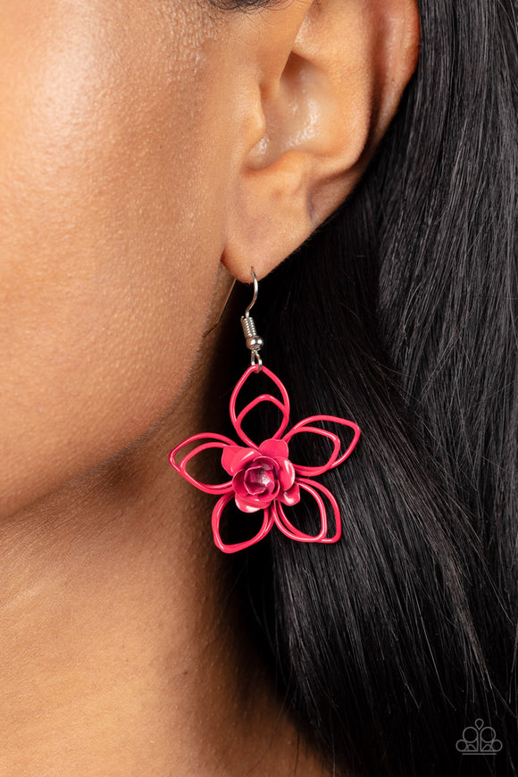 Botanical Bonanza - Pink Earrings - Paparazzi Accessories