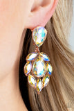 Galactic Go-Getter - Copper Post Earrings - Paparazzi Accessories