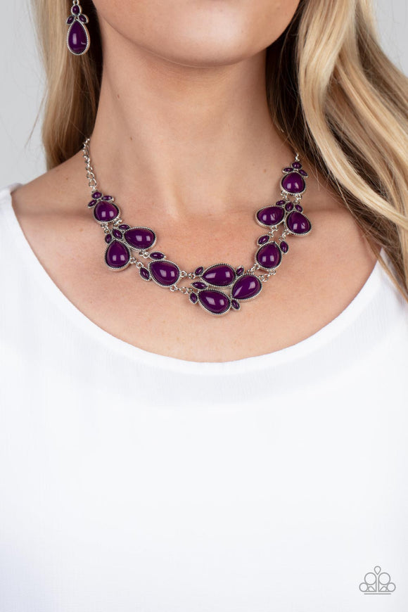 Botanical Banquet - Purple Necklace - Paparazzi Accessories