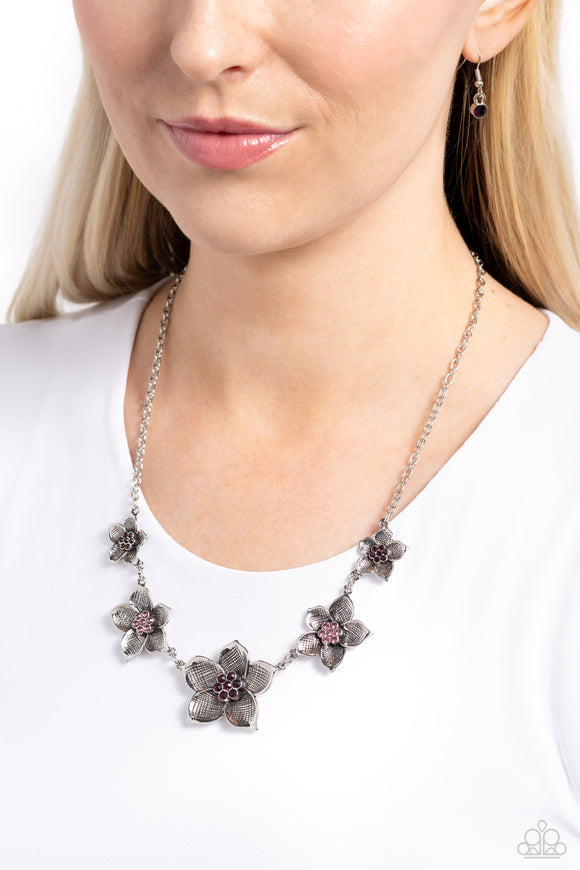 Wallflower Wonderland - Purple Necklace - Paparazzi Accessories