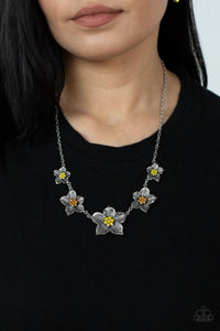 Wallflower Wonderland - Yellow Necklace - Paparazzi Accessories