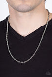 Industrial Interval - Silver Mens Necklace - Paparazzi Accessories