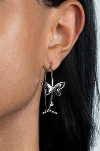 Full Out Flutter - Pink Earrings - Paparazzi Accessories