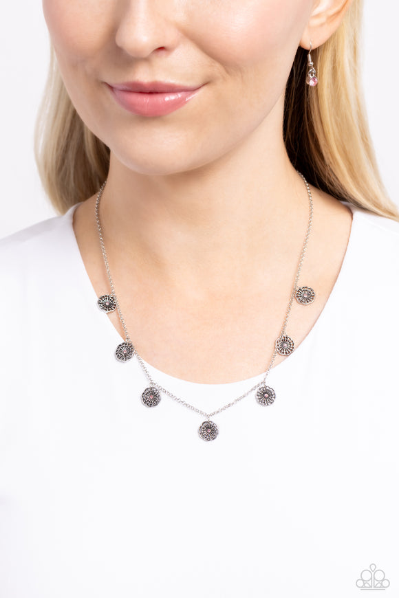 Prairie Perennial - Pink Necklace - Paparazzi Accessories