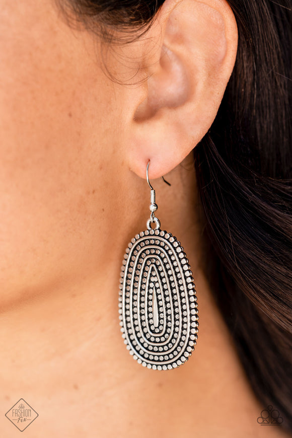 Desert Climate - Silver Earrings - Paparazzi Accessories