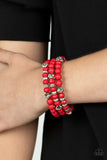 Vibrant Verve - Red Bracelet - Paparazzi Accessories