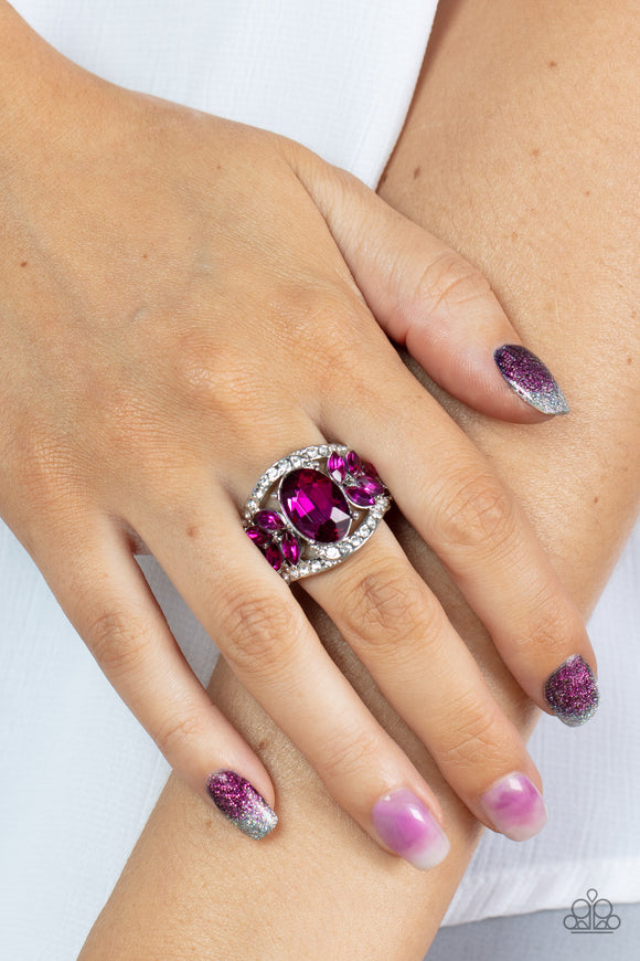 Cosmic Clique - Pink Ring - Paparazzi Accessories