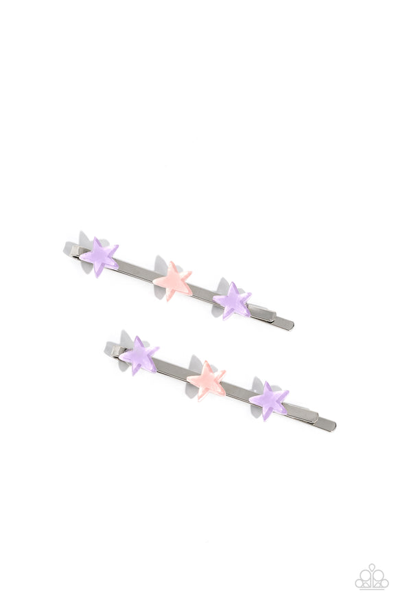 Star-Crossed Cuties - Purple Hair Clip - Paparazzi Accessories