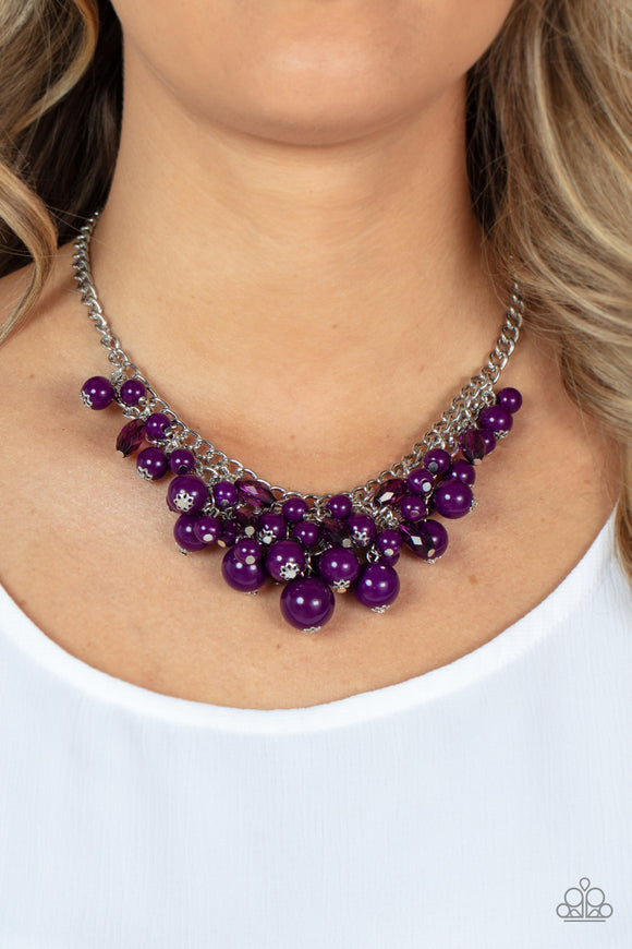 Broadway Bustle - Purple Necklace - Paparazzi Accessories