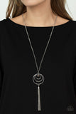 Spiraling Sparkle - Silver Necklace - Paparazzi Accessories