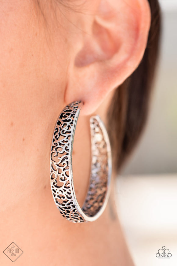 Garden for Two - Silver Earrings - Paparazzi Accessories