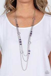 Starry-Eyed Eloquence - Purple Necklace - Paparazzi Accessories