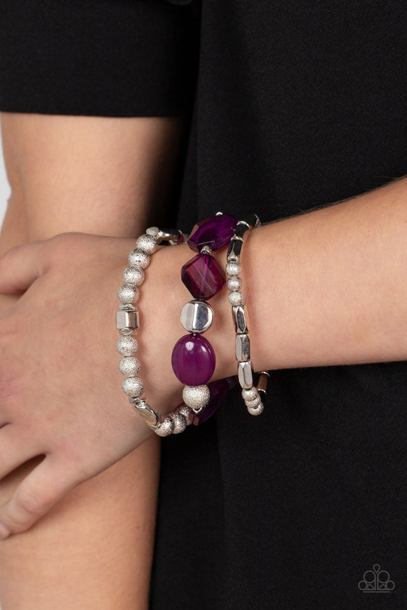 Marina Magic- Purple Bracelet - Paparazzi Accessories