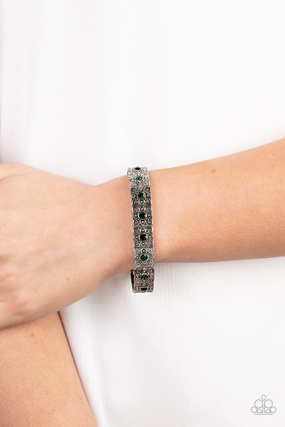 Venetian Valentine - Green Bracelet - Paparazzi Accessories
