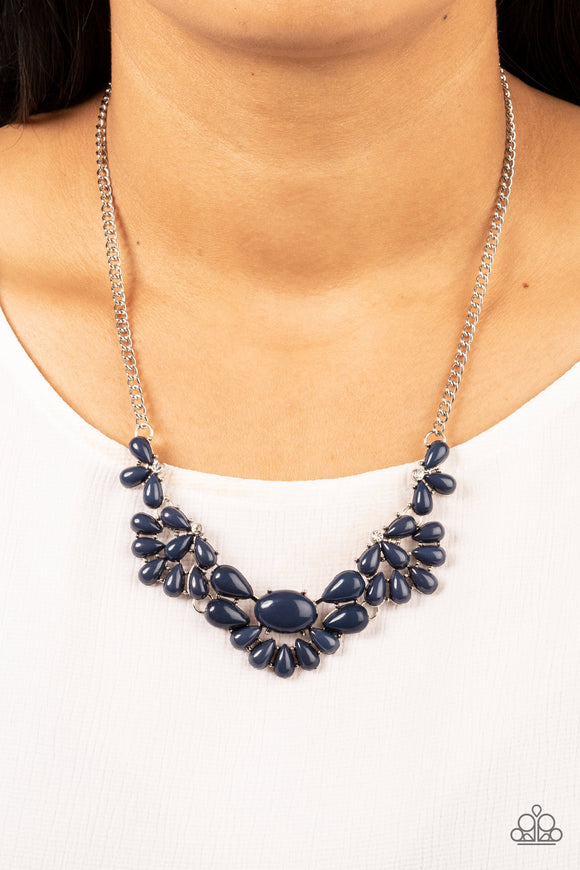Secret GARDENISTA - Blue Necklace - Paparazzi Accessories