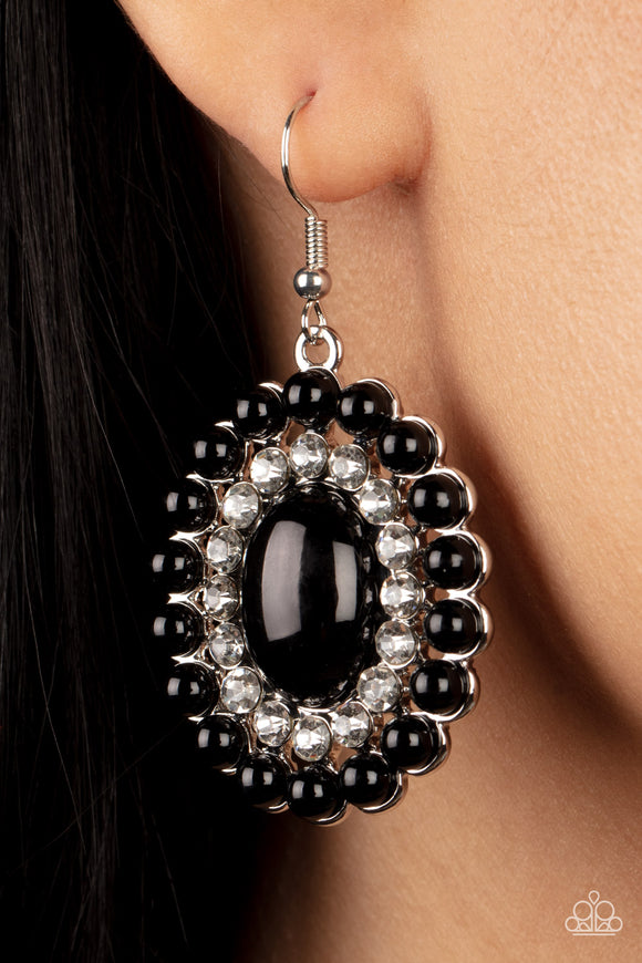 Dolled Up Dazzle - Black Earrings - Paparazzi Accessories