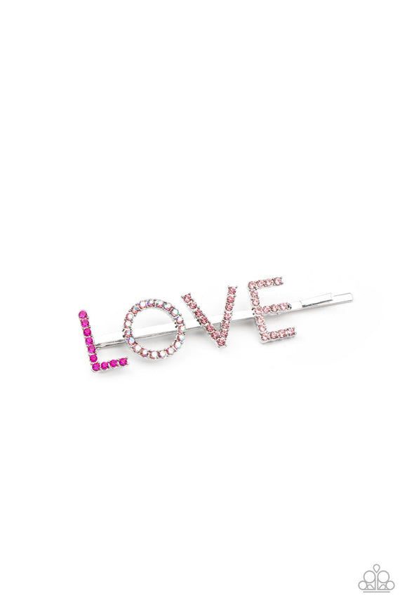 True Love Twinkle - Pink Hair Clip - Paparazzi Accessories