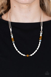 Groundbreaking Glamour - Brown Necklace - Paparazzi Accessories