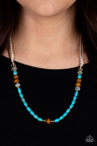 Groundbreaking Glamour - Blue Necklace - Paparazzi Accessories