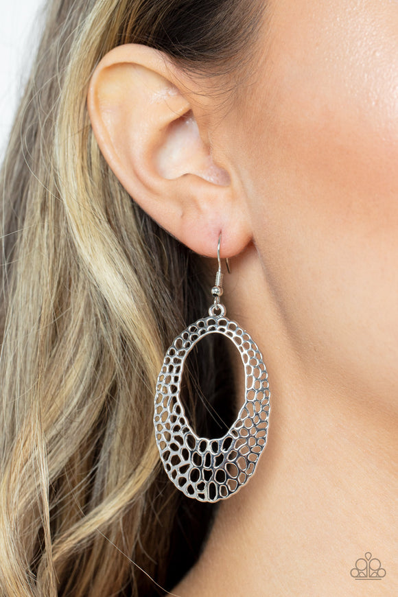 The HOLE Nine Yards - Silver Earrings - Paparazzi Accessories