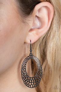 The HOLE Nine Yards - Black Earrings - Paparazzi Accessories