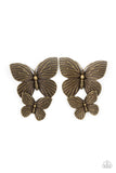 blushing-butterflies-brass-post earrings-paparazzi-accessories