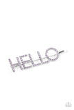 Hello There - Purple Hair Clip - Paparazzi Accessories