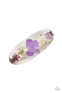 Floral Flurry - Purple Hair Clip - Paparazzi Accessories