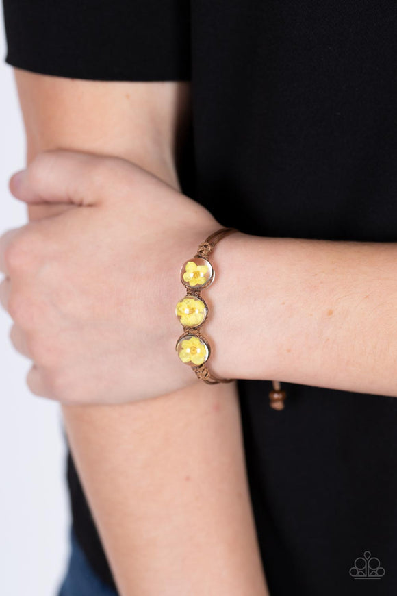Prairie Persuasion - Yellow Bracelet - Paparazzi Accessories