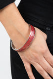 Relic Raider - Red Mens Bracelet - Paparazzi Accessories