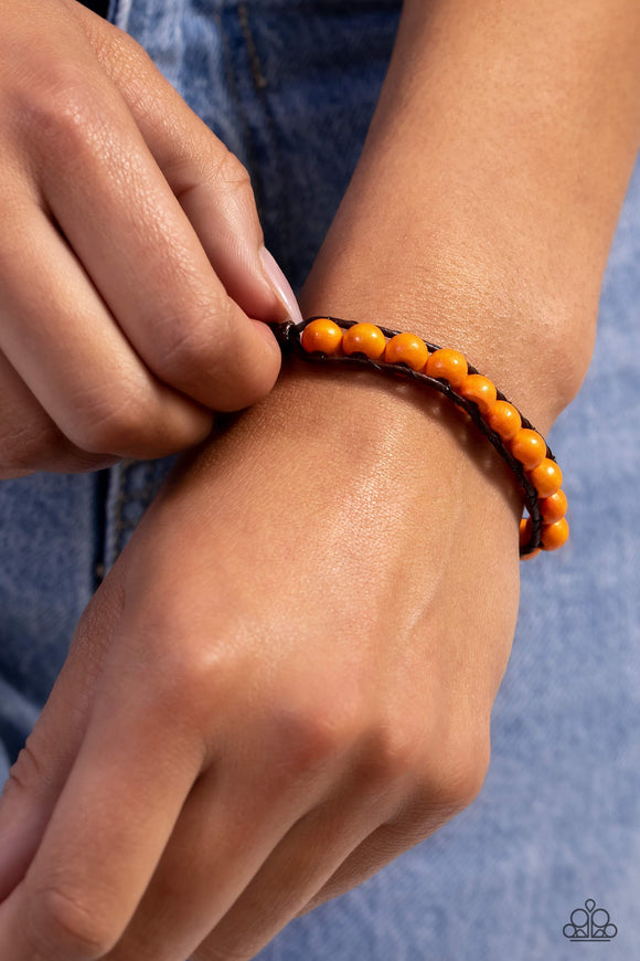 Epic Explorer - Orange Bracelet - Paparazzi Accessories